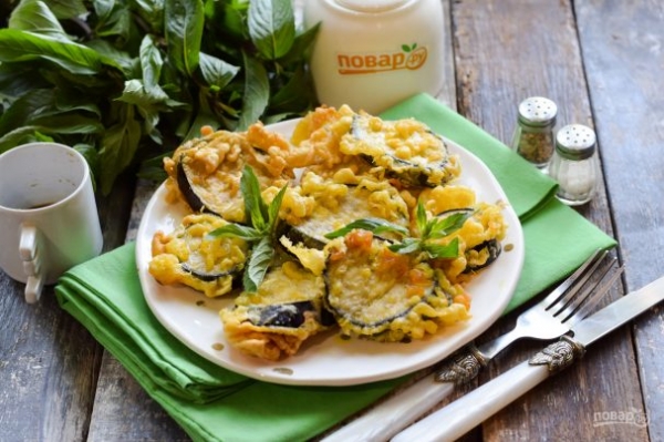 Темпура из баклажанов Темпура из баклажанов