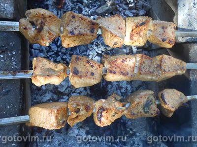 Шашлык из говядины в маринаде в смеси апельсина, лайма и грейпфрута Шашлык из говядины в маринаде в смеси апельсина, лайма и грейпфрута