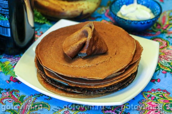 Блины кофейно-банановые