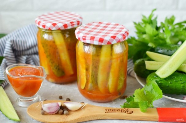 Огурцы в томатном соусе Огурцы в томатном соусе