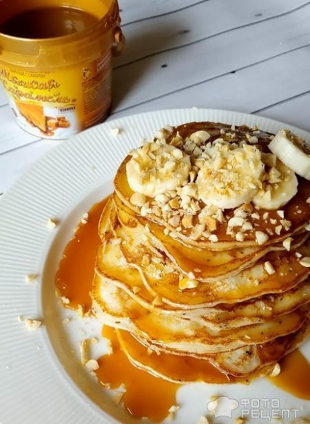 Рецепт: Банановые оладьи - с маком и ванилью Рецепт: Банановые оладьи - с маком и ванилью