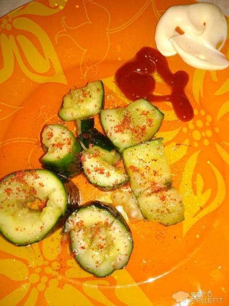 Рецепт: Битые огурцы - Быстро маринованные огурчики Рецепт: Битые огурцы - Быстро маринованные огурчики