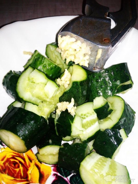 Рецепт: Битые огурцы - Быстро маринованные огурчики Рецепт: Битые огурцы - Быстро маринованные огурчики