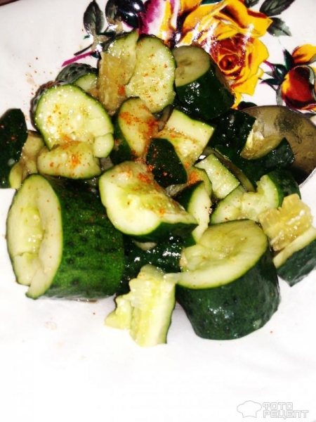 Рецепт: Битые огурцы - Быстро маринованные огурчики Рецепт: Битые огурцы - Быстро маринованные огурчики