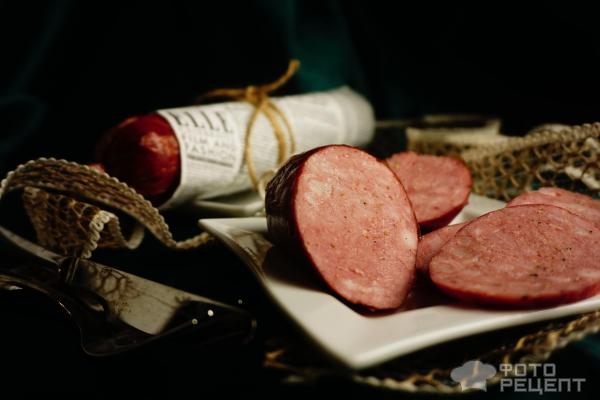 Рецепт: Колбаса ветчинная рубленная - колбаса в домашних условиях