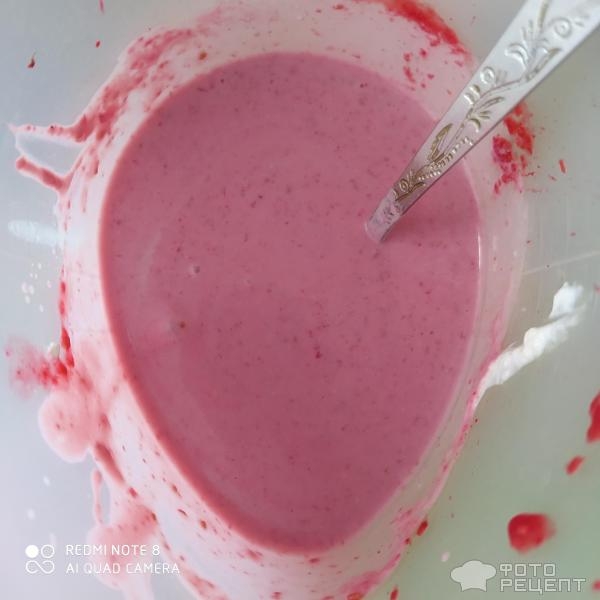 Рецепт: Малиновое суфле - Летний десерт, с творогом Рецепт: Малиновое суфле - Летний десерт, с творогом