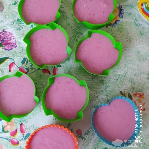 Рецепт: Малиновое суфле - Летний десерт, с творогом Рецепт: Малиновое суфле - Летний десерт, с творогом