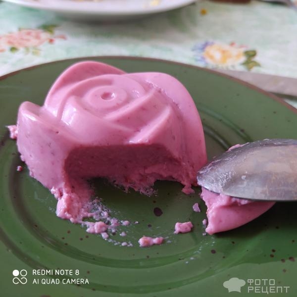 Рецепт: Малиновое суфле - Летний десерт, с творогом Рецепт: Малиновое суфле - Летний десерт, с творогом