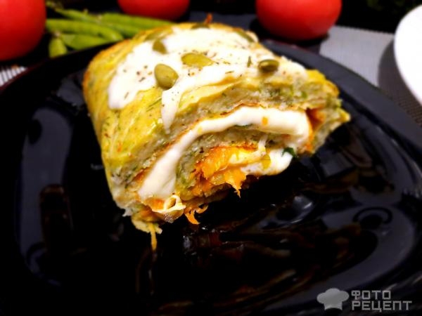 Рецепт: Рулет из кабачков - С начинкой на Ваш вкус!