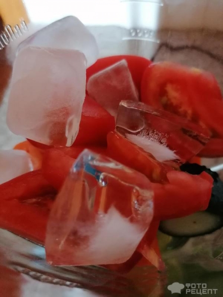 Рецепт: Смузи овощной - Салат в стакане Рецепт: Смузи овощной - Салат в стакане