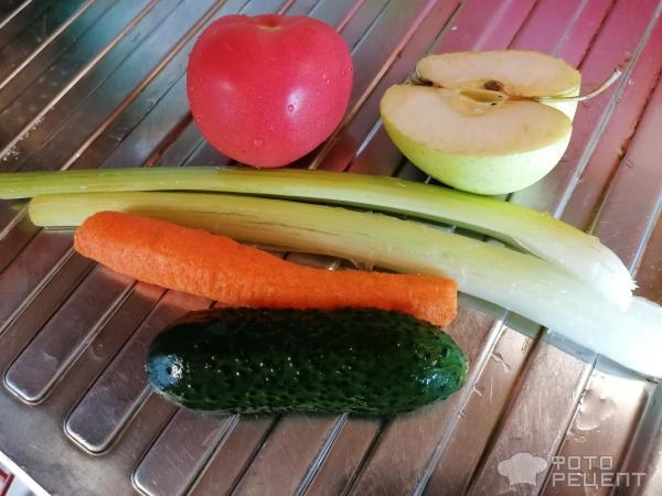 Рецепт: Смузи овощной - Салат в стакане Рецепт: Смузи овощной - Салат в стакане