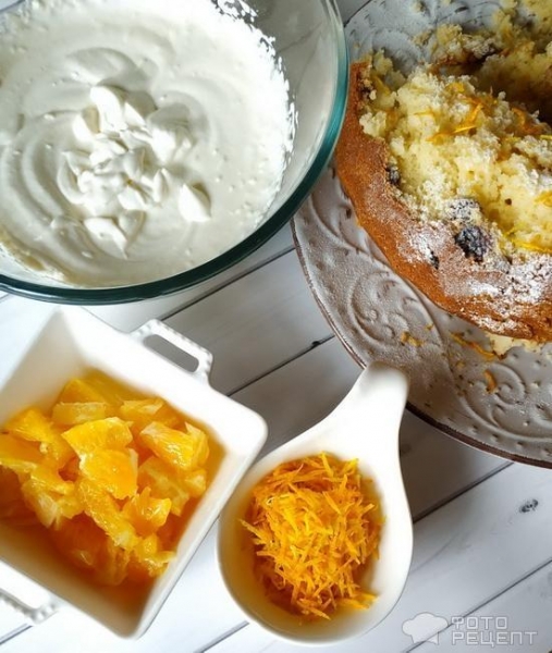 Рецепт: Трайфл в стакане - апельсиновый Рецепт: Трайфл в стакане - апельсиновый