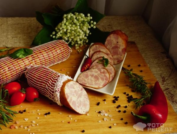 Рецепт: Ветчина из птицы - из индейки и курицы