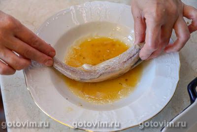 Минтай в сухарях