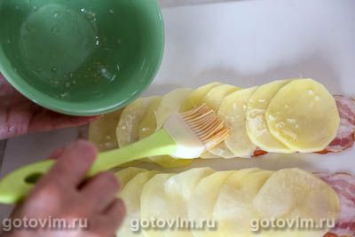 Розочки из картофеля с беконом Розочки из картофеля с беконом