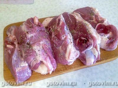 Баранина в рукаве, запеченная с овощами