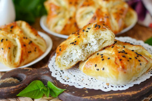 Слоеные конвертики с творогом Слоеные конвертики с творогом