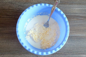 Творожный кекс с малиной