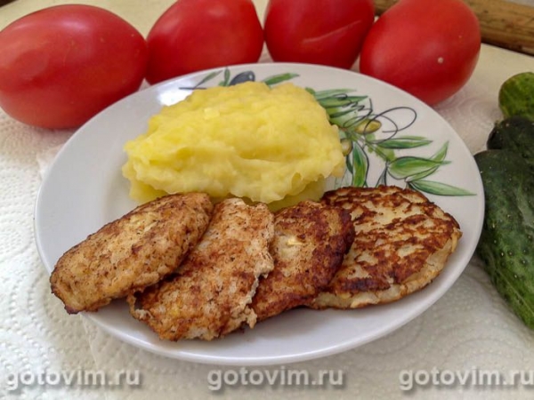 Рыбные котлеты из минтая с кабачком