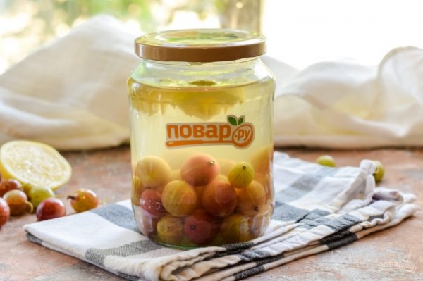 Компот из крыжовника с лимоном на зиму Компот из крыжовника с лимоном на зиму