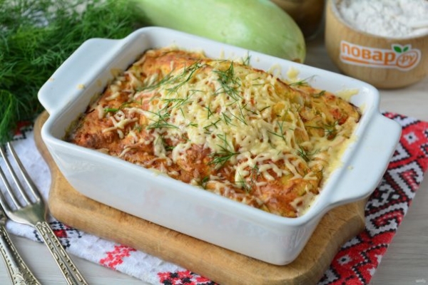 Овощной пирог из кабачков Овощной пирог из кабачков