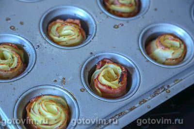 Розочки из картофеля с беконом Розочки из картофеля с беконом
