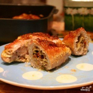 Рулетики из свинины, запеченные в духовке Рулетики из свинины, запеченные в духовке