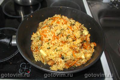 Плов со свининой на сковороде Плов со свининой на сковороде