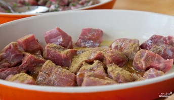 Шашлык из баранины с овощами Шашлык из баранины с овощами