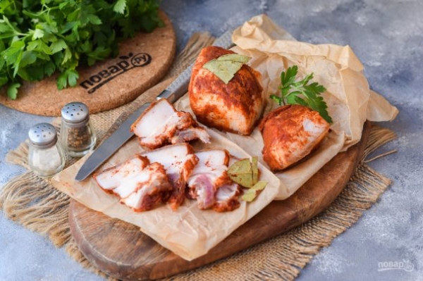 Засолка сала с паприкой Засолка сала с паприкой