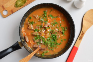 Тушеная телятина с подливкой Тушеная телятина с подливкой