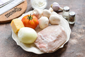 Мясо по-французски в фольге с грибами