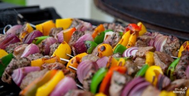 Шашлык из баранины с овощами Шашлык из баранины с овощами