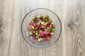 Пирог с ревенем и вишней Пирог с ревенем и вишней