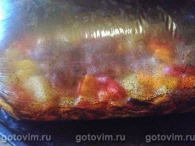 Баранина в рукаве, запеченная с овощами