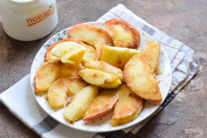 Жареные яблоки по-французски Жареные яблоки по-французски