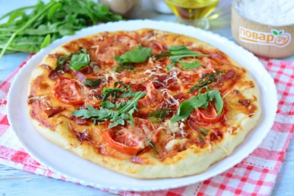 Пицца с прошутто и рукколой Пицца с прошутто и рукколой