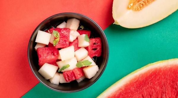 Фруктовый салат с арбузом и дыней, пошаговый рецепт с фото