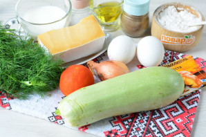 Овощной пирог из кабачков Овощной пирог из кабачков