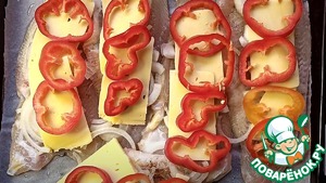 Пангасиус с сыром и овощами Пангасиус с сыром и овощами