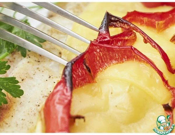 Пангасиус с сыром и овощами Пангасиус с сыром и овощами