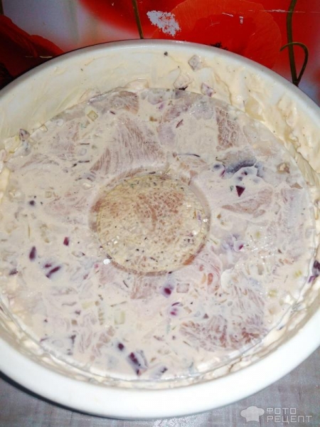 Рецепт: Быстро маринованный шашлык - Из свинины, маринованный растительным маслом и майонезом Рецепт: Быстро маринованный шашлык - Из свинины, маринованный растительным маслом и майонезом