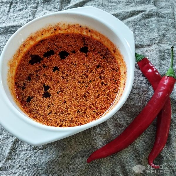 Рецепт: Чили масло Хун Ю - китайское пряное красное масло