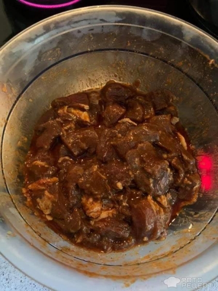 Рецепт: Фунчоза с говяжьей тушенкой - С говядиной.