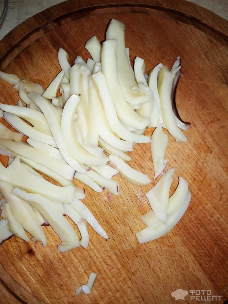 Рецепт: Кальмар жареный в сметане - Нежнейший и вкусный: в сметанно- соевом соусе Рецепт: Кальмар жареный в сметане - Нежнейший и вкусный: в сметанно- соевом соусе