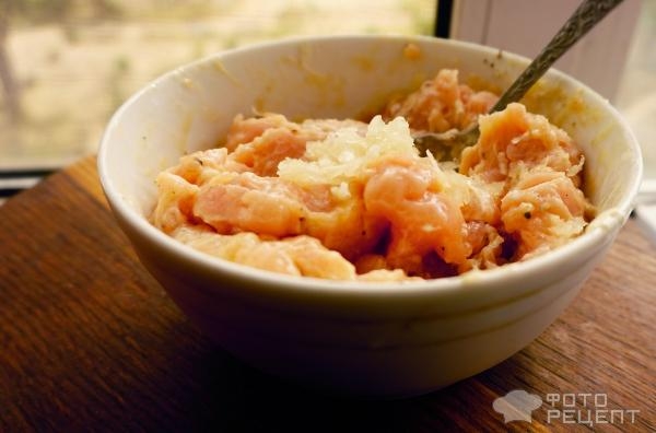 Рецепт: Корзиночки из куриного "теста" - с грибной начинкой