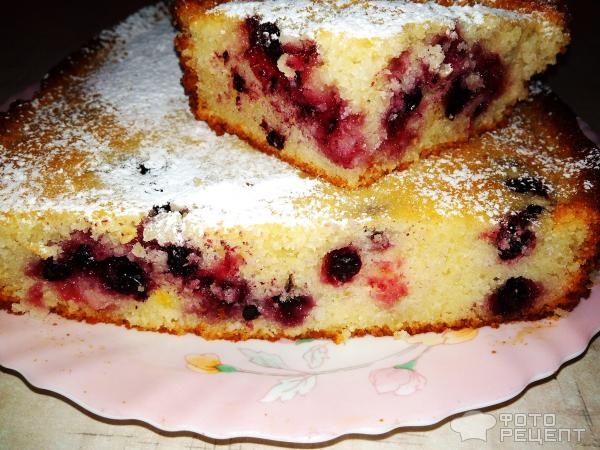 Рецепт: Манник с черной смородиной - Летний манник с ягодами: без муки Рецепт: Манник с черной смородиной - Летний манник с ягодами: без муки