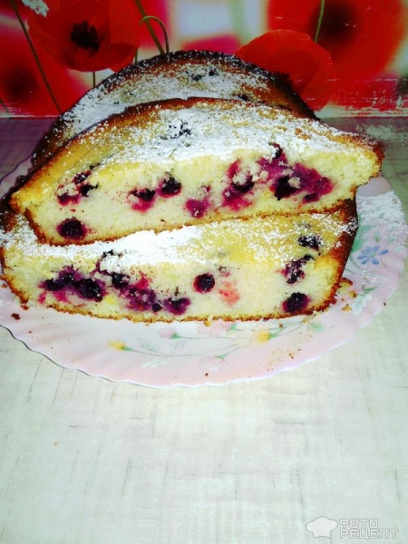 Рецепт: Манник с черной смородиной - Летний манник с ягодами: без муки Рецепт: Манник с черной смородиной - Летний манник с ягодами: без муки