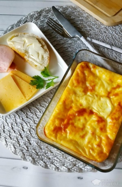 Рецепт: Омлет в духовке - тайны омлета "как в садике" Рецепт: Омлет в духовке - тайны омлета "как в садике"