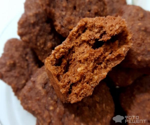 Рецепт: Овсяные кексы - Шоколадно-банановые кексы. Пекутся 6 минут!